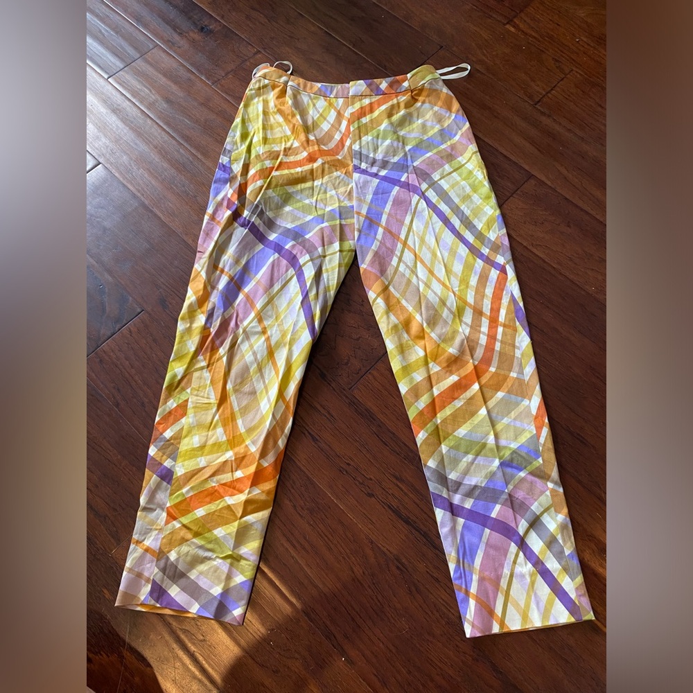 Linda Allard Ellen Tracy Women Multicolor Mid Rise Straight Leg Pants 6
